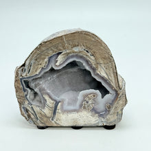 Load image into Gallery viewer, Dugway Geode with cavity crystal formation on a white background