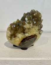 Load image into Gallery viewer, Septarian shaped and polished with crystal interior cavity