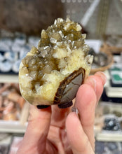 Load image into Gallery viewer, Septarian shaped and polished with crystal interior cavity