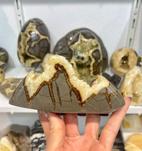 Load image into Gallery viewer, Polished septarian free form stand up
