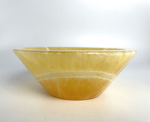 Load image into Gallery viewer, Honeycomb Calcite Bowl Geo-decor lapidary carved and beautifully polished