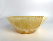 Load image into Gallery viewer, Honeycomb Calcite Bowl Geo-decor lapidary carved and beautifully polished