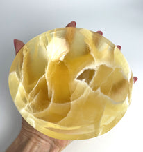 Load image into Gallery viewer, Honeycomb Calcite Bowl lapidary carved and beautifully polished