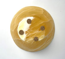 Load image into Gallery viewer, Honeycomb Calcite Bowl Geo-decor lapidary carved and beautifully polished