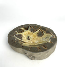 Load image into Gallery viewer, Septarian nodule hand carved and polished into a stunning geo decor bowl