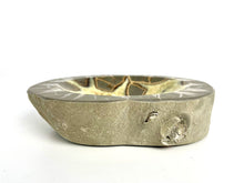 Load image into Gallery viewer, Septarian nodule hand carved and polished into a stunning geo decor bowl