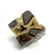 Load image into Gallery viewer, Septarian Rock Cube with Shimmering Calcite Crystals