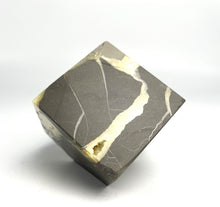 Load image into Gallery viewer, Septarian Cube with Hollow Cavity full of Shimmering Calcite Crystals