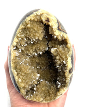 Load image into Gallery viewer, Huge Crystal Cavity in this Septarian Egg 5"