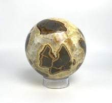 Load image into Gallery viewer, Utah septarian geode sculpted into a unique, one-of-a-kind stunning sphere.