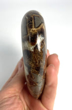 Load image into Gallery viewer, Utah Septarian Geode Heart sculpted and polished from a Septarian geode with a stunning calcite, aragonite crystal and limestone pattern