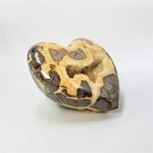 Load image into Gallery viewer,  3d Septarian Heart made from a Septarian Geode with a beautiful open cavity full of stunning calcite crystals