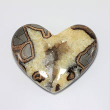 Load image into Gallery viewer, Lapidary Cut and Polished Utah Septarian Geode sculpted into a Beautiful Heart
