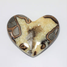 Load image into Gallery viewer, Lapidary Cut and Polished Utah Septarian Geode sculpted into a Beautiful Heart