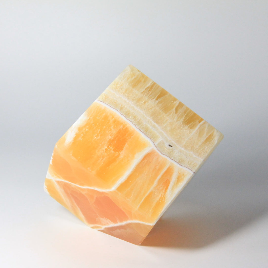 Utah Honeycomb calcite cube at almost 4