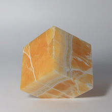Load image into Gallery viewer, Utah Honeycomb calcite cube at almost 4&quot; is an astonishing geo-decor with it&#39;s bright beautiful colors and pattern
