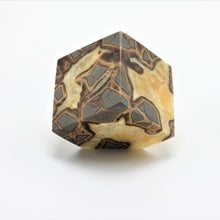 Load image into Gallery viewer, solid cube of septarian with aragonite, calcite and limestone patterns
