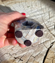 Load image into Gallery viewer, Dugway Geode standup with Stunning Quartz Crystal and Agate lined interior
