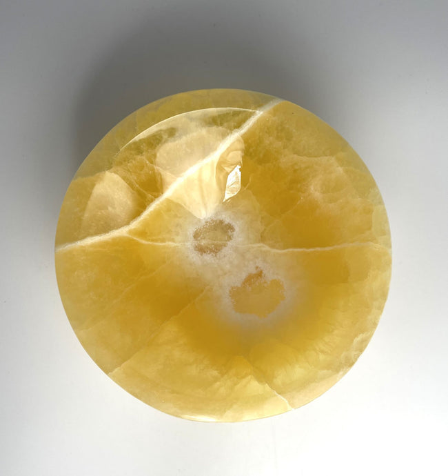 Honeycomb Calcite Bowl Geo-decor lapidary carved and beautifully polished