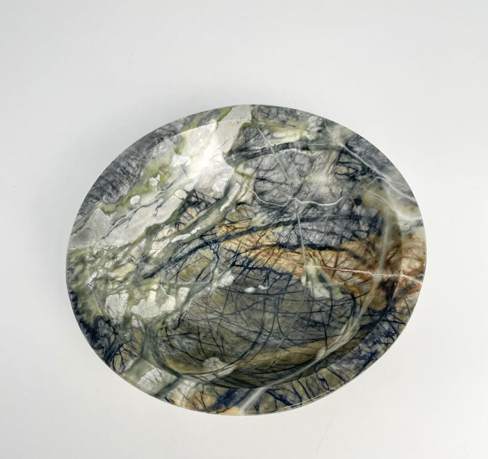 Picasso Marble from Utah hand carved and polished into a stunning bowl