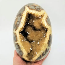 Load image into Gallery viewer, X-LARGE 6.75&quot; Utah Septarian Geode X-SPARKLE Crystal Egg Sculpture

