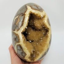 Load image into Gallery viewer, X-LARGE 6.75&quot; Utah Septarian Geode X-SPARKLE Crystal Egg Sculpture
