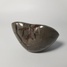 Load image into Gallery viewer, Septarian 3D Heart with a Calcite Crystal Hollow formed from a Septarian Geode
