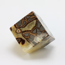 Load image into Gallery viewer, cut and polished septarian rock cube
